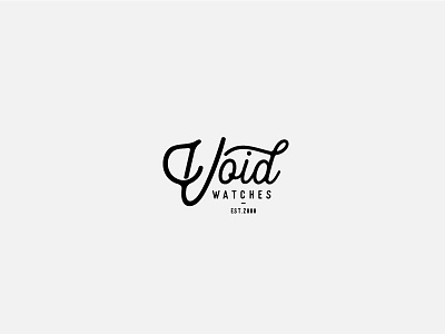 Void Watches logo branding logo logo design vintage logo