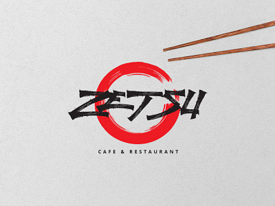 Zetsu elegant font handdraw japanese lettering logo sushi typography