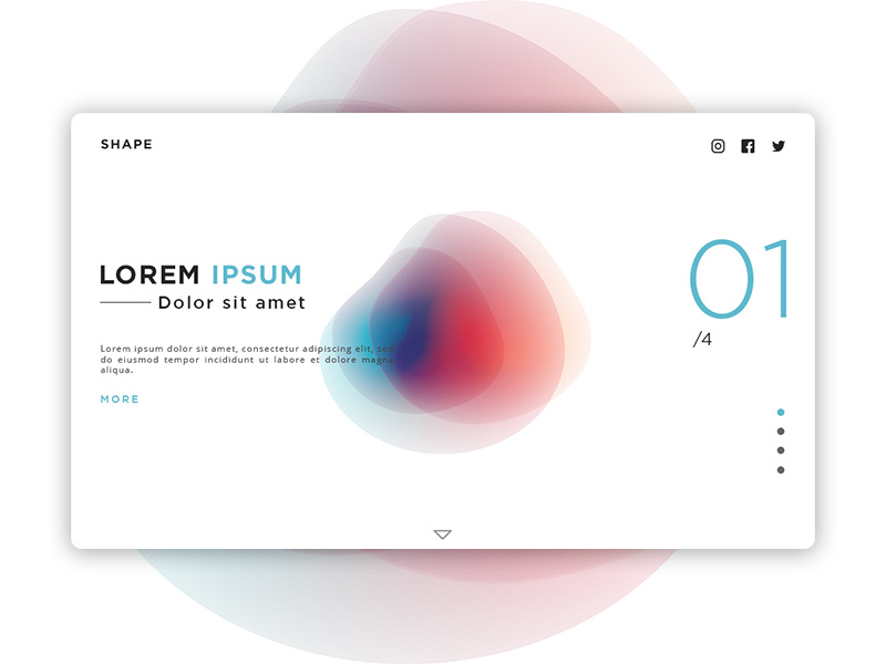 Shape page graphic design illustrator typography web design uiux