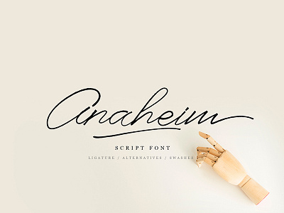 Anaheim script font elegant feminim font handdraw lettering logo minimalist typography