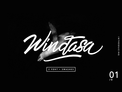 Windasa font elegant feminim font handdraw lettering logo minimalist typography