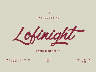 Lofinight font elegant feminim font handdraw lettering logo minimalist typography