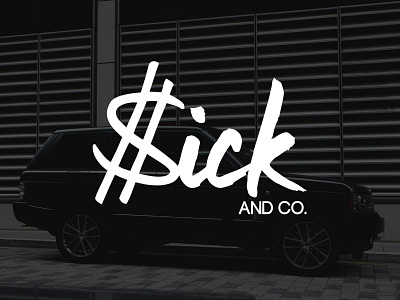 Sick & Co. Logo apparel brand branding design bw clothing flat design logo logo design streetwear typo typo design