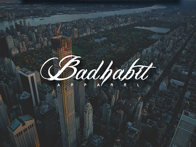 Badhabit Apparel Logo apparel brand branding design bw clothing flat design logo logo design streetwear typo typo design