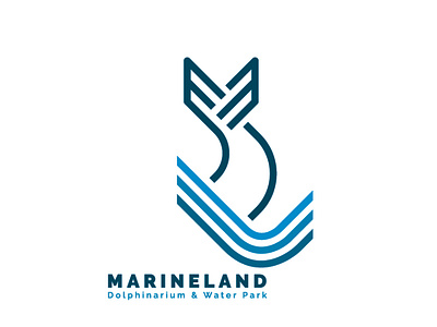 Logo - Marineland - dolphinarium and water park 2d 2d graphics adobe brand brand design branding design graphic design illustrator logo typography vector visual identity