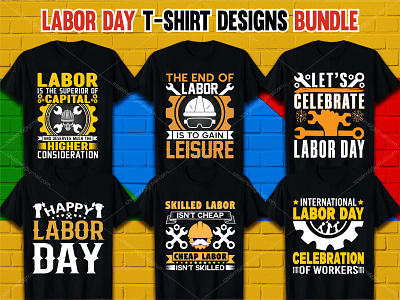 Labor Day T-Shirt Designs Bundle