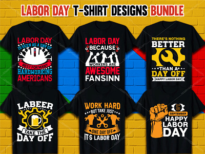 Labor Day T-Shirt Designs Bundle september labor day celebration