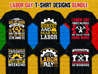 Labor Day T-Shirt Designs Bundle september labor day celebration