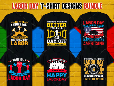 Labor Day T-Shirt Designs Bundle