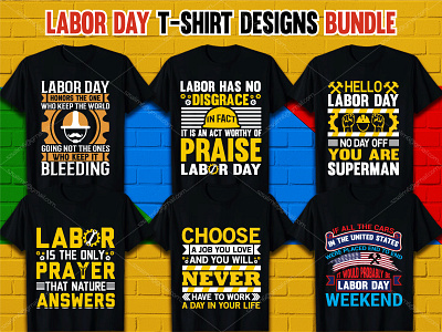 Labor Day T-Shirt Designs Bundle september labor day celebration