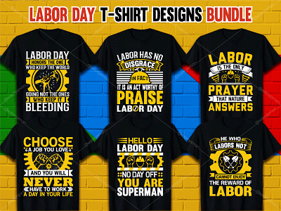 Labor Day T-Shirt Designs Bundle