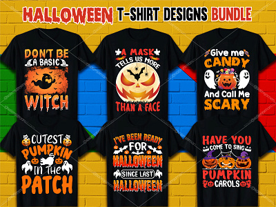 Halloween T-Shirt Design Bundle graphic design horror background