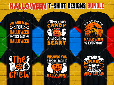 Halloween T-Shirt Design Bundle graphic design horror background