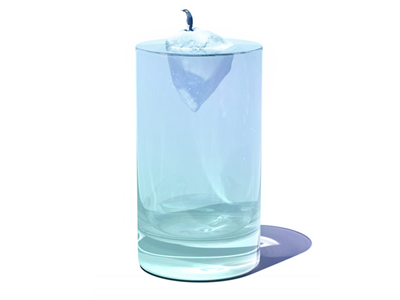 The last straw 3d eppz glass global warming reflection refraction water