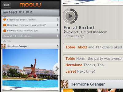 iOS App UI accordion disclosure ios iphone moquu notification tab ui