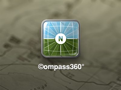 ©ompass360 - app icon 3d ar augmented reality compass eppz icon ios iphone map ui