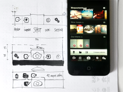 Moquu for iPhone | UI rearrangement ios ipad ipad2 iphone layout moquu screen