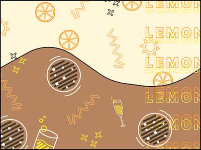 Lemon Cookies Poster Illustration