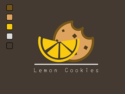 Lemon Cookies Logo (Frame: Dark) brandidentity branding bright color swatches design digitalart figma graphic design illustration logo logoart ui ux
