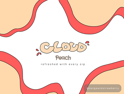Cloud Milkshake- Peach branding design digitalart figma graphic design illustration logo ui vector