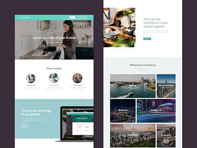 Website concept airbnb user interface web design website