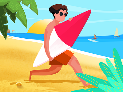 Slight Heat app illustrator splash ui