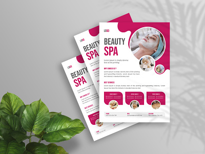Beauty Spa Flyer Design Template business butterfly template