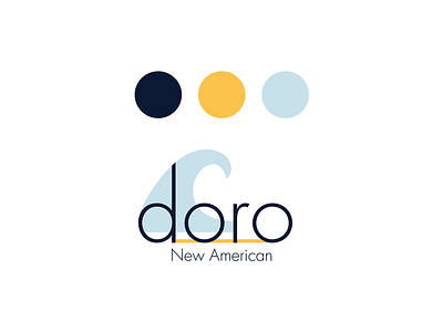 Restaurant Doro beach design logo