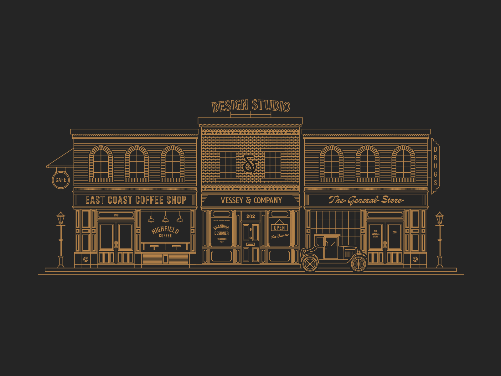 storefront illustration