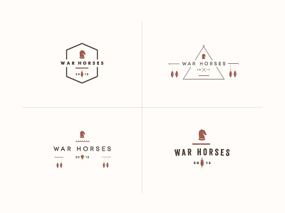 War Horses Emblem / Label emblem feather horse icon label logo mark music native typography vintage wordmark