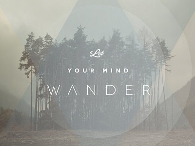 Let Your Mind Wander album artwork forest geometric minimalist photography poster trees triangle typography wander woods