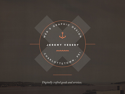 Personal Wordmark / Emblem anchor crest emblem logo modern nautical wordmark