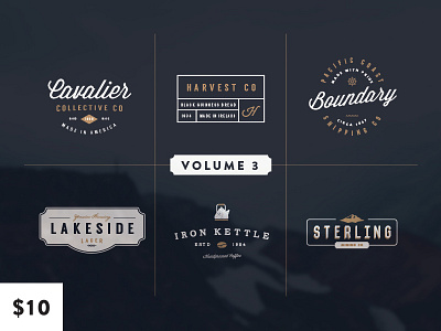 Vintage Logo Kit: Volume Three (on Creative Market) creative market download emblem icon icons logo nautical label texture typography vintage