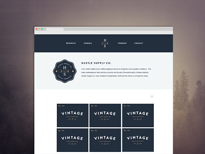 Hustle Supply Co. Website Concept (WIP) clean flat flat website minimalist one page website typography ui vintage web design website wordpress