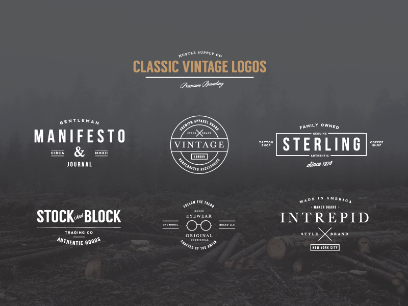 Classic Vintage Logo Kit by Jeremy Vessey on Dribbble