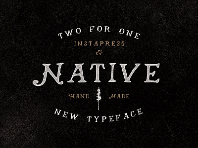 Native - A hand drawn typeface americana hand drawn hand lettering hipster logo icons nautical logos vintage branding vintage logos