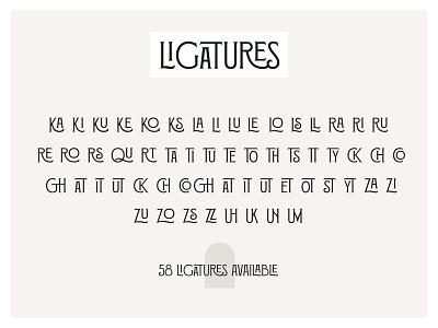 Hatchet & Arrow - Ligatures bohemian boho ligature ligatures mid-century type type design typography vinage logo vintage logo