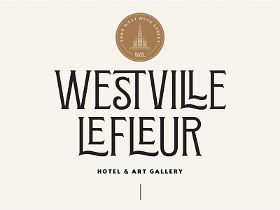 Westville LeFleur Logo - Hatchet & Arrow Typeface art deco art nouveau branding lettering ligature ligature font ligature logo luxury branding mid century new york typography vintage branding vintage logo vintage type