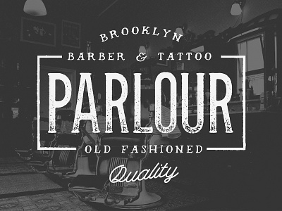 Parlour Typeface barber branding font lettering logo movember retro tattoo texture type typography vintage