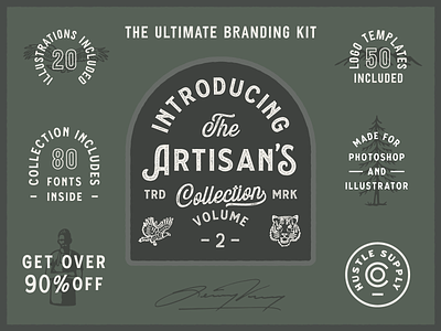 The Artisan's Collection: Volume Two branding font collection hand painted label lettering vintage vintage illustration vintage label vintage logo vintage type