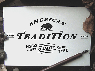 American Tradition americana buffalo font hand drawn lettering nautical retro typeface vintage logo