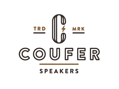 Coufer - Rejected Piece audio branding c coufer logo stamp texture vintage wordmark