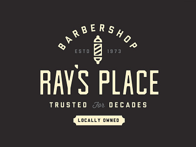 Ray's Place Logo barber barbershop brand branding logo type typography vintage logo