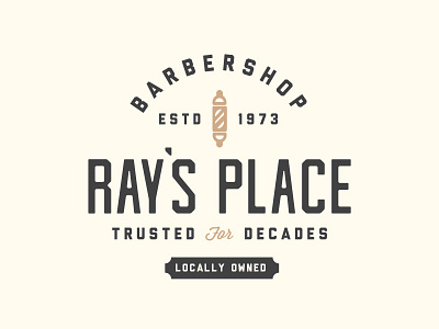 Ray's Place Logo barber barbershop brand branding logo type typography vintage logo