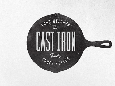 Cast Iron Family branding cast iron free font hand made industrial logo skillet type typography vintage watercolor