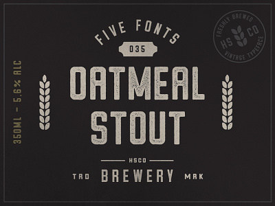 Oatmeal Stout (Font) - Available for Sale on Creative Market