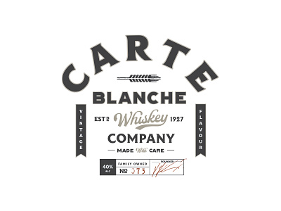 Carte Blanche Whiskey Logo