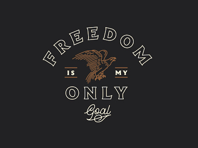 Freedom badge branding eagle freedom illustration logo type vintage vintage design
