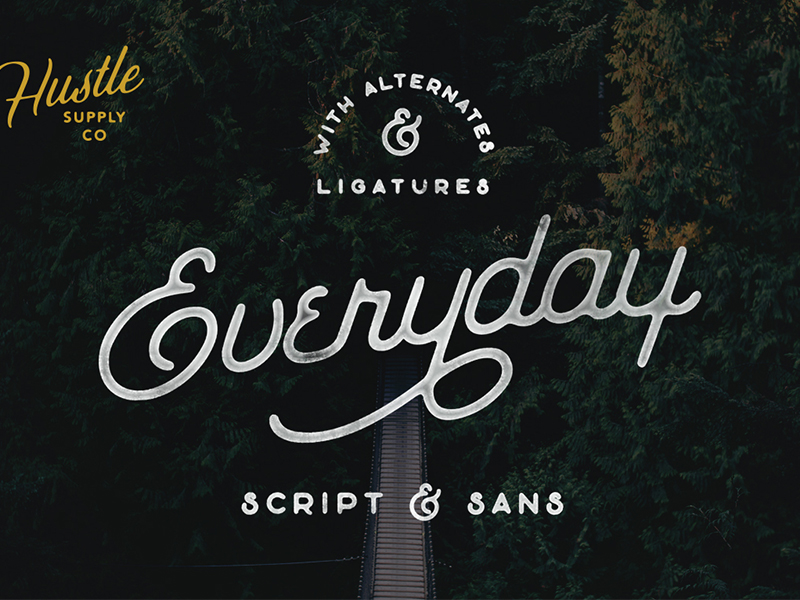 Everyday Script - Available on Creative Market by Jeremy Vessey on Dribbble