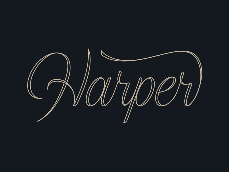 Harper Lettering by Jeremy Vessey on Dribbble